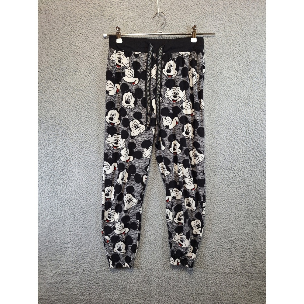 Disney Pajama Pants Size XS (Fits W27xL26) Grey Mickey Mouse Jogger Sleepwear
